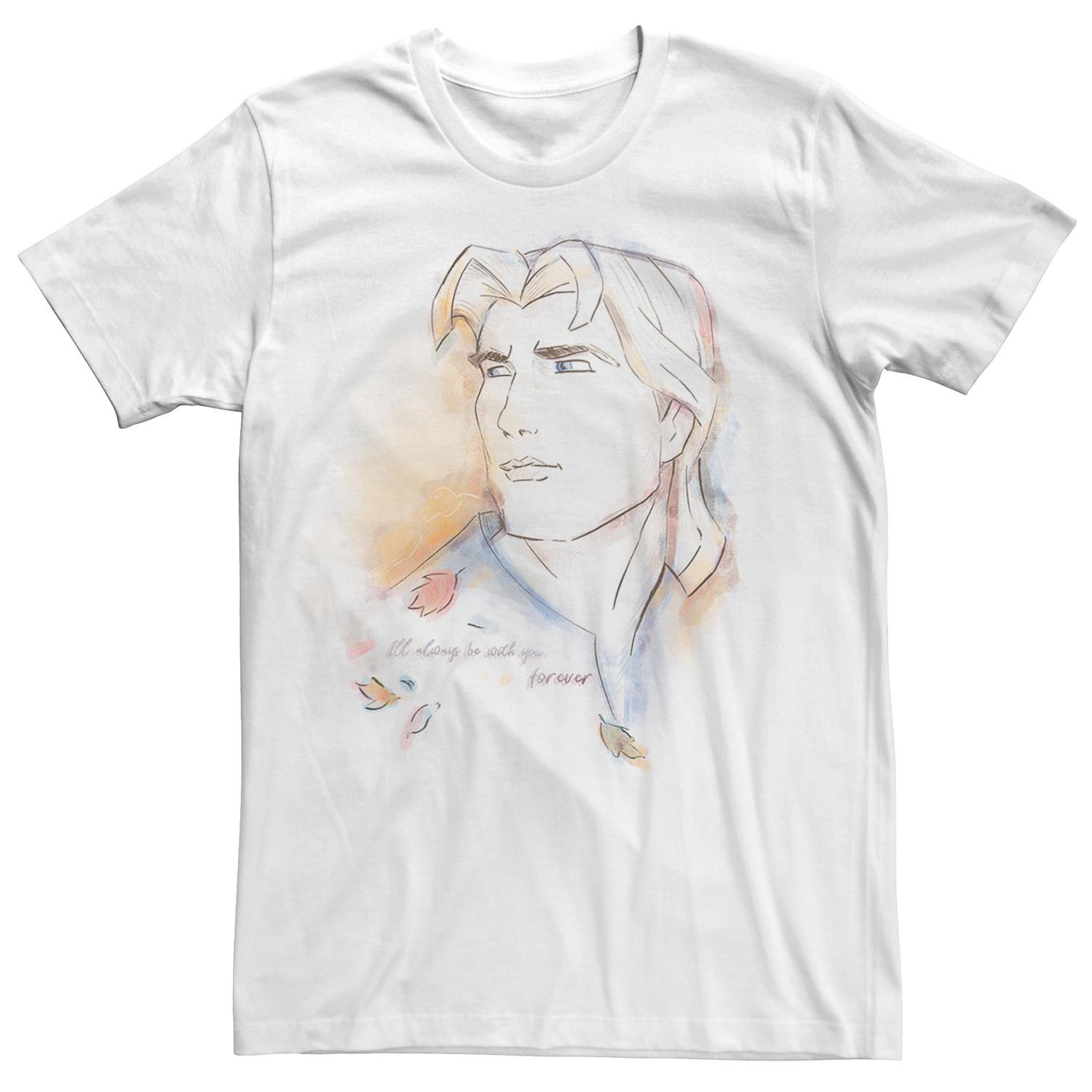 Image for Licensed Character Men's Disney Pocahontas John Smith Watercolor Portrait Tee at Kohl's.