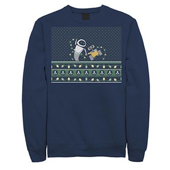 Men's Disney Pixar Wall-E EVE Ugly Christmas Sweater Fleece
