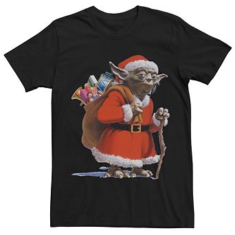 Men's Star Wars Santa Yoda Tee