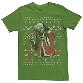 Men's Star Wars Santa Yoda Ugly Christmas Sweater Tee