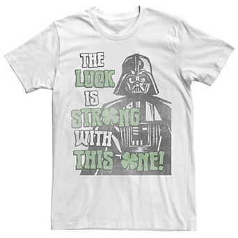 Men's Star Wars Darth Vader Strong Luck Saint Patrick's Day Tee