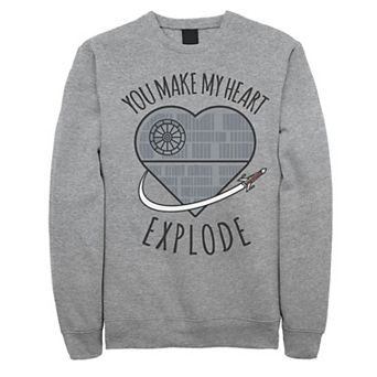 Men's Star Wars Death Star Make My Heart Explode Valentine Fleece