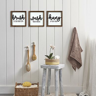 New View Wash Brush Hang Wall Decor 3-piece Set