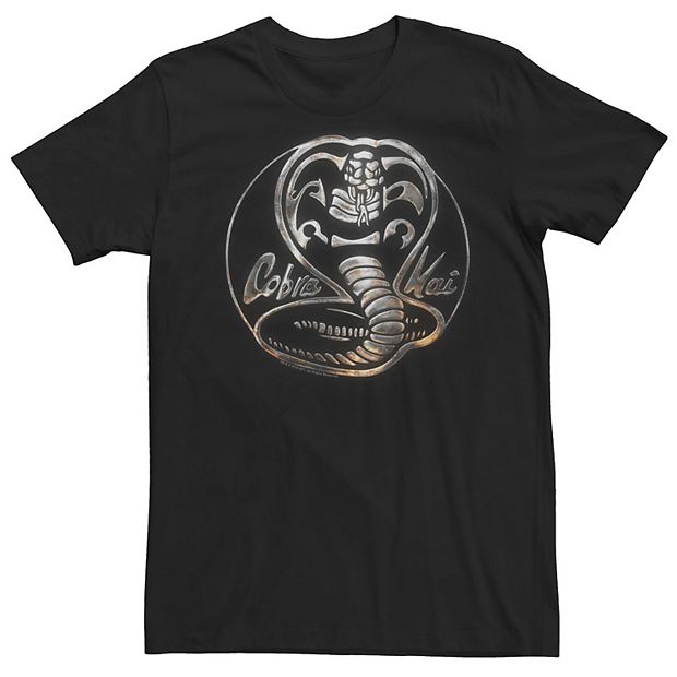 Men s Cobra Kai Chrome Snake Logo Tee