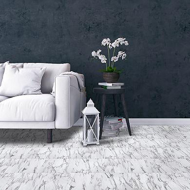 Achim Nexus Bianco Marble 20-piece Self Adhesive Vinyl Floor Tile Set