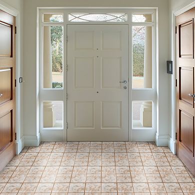 Achim Rustic Clay 9-piece Self Adhesive Vinyl Floor Tile Set