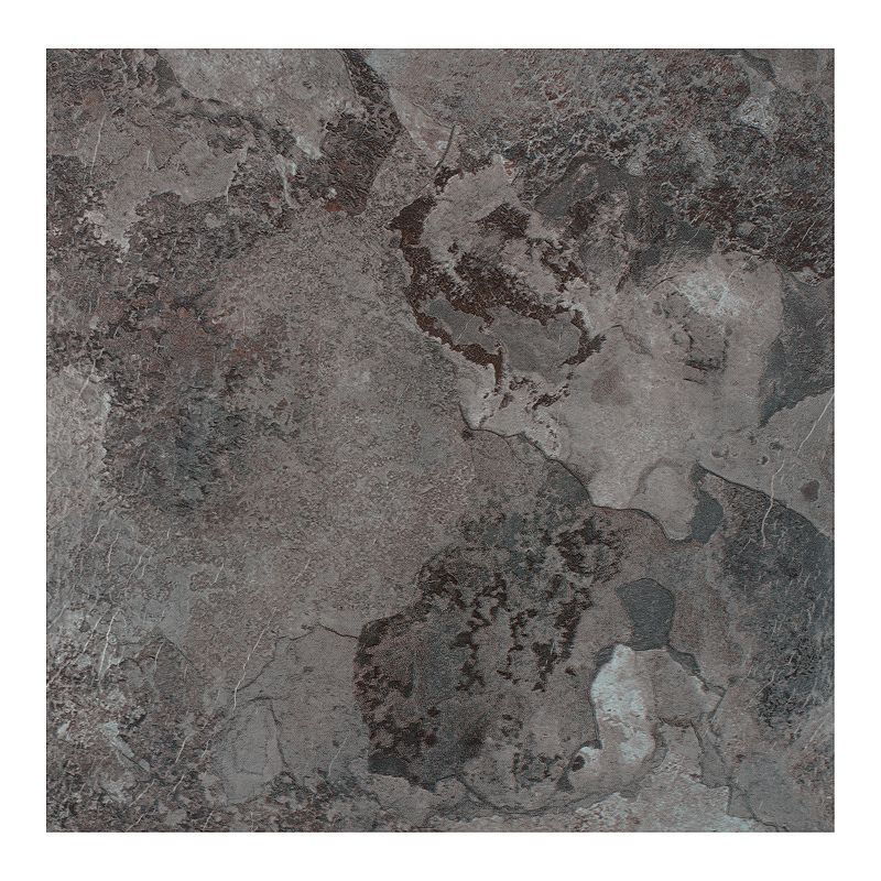 Achim Midnight Marble 9-piece Self Adhesive Vinyl Floor Tile Set, Black, 12