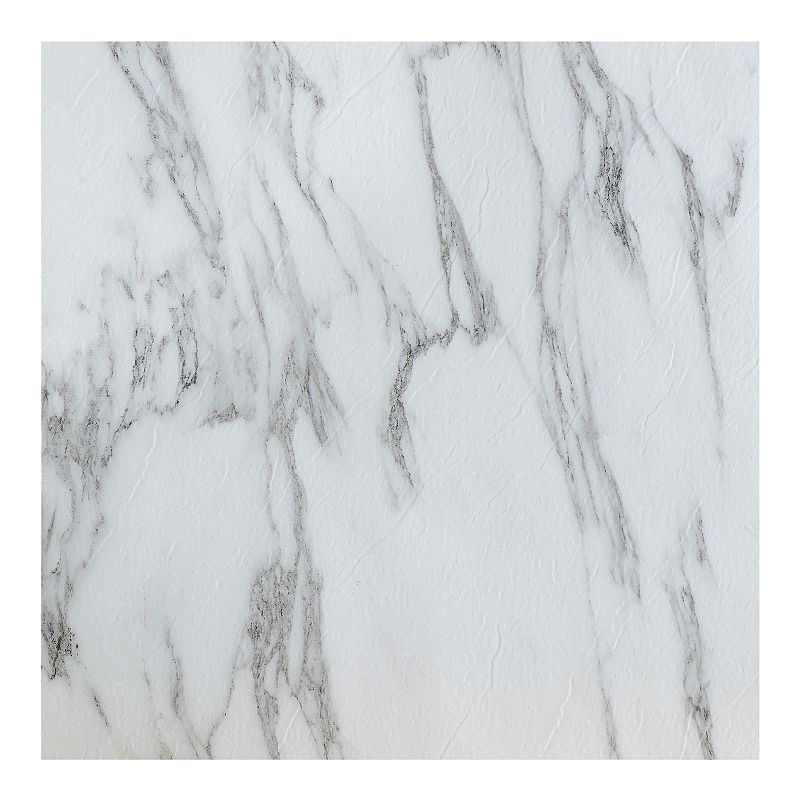 Achim 12 x12  1.2mm Peel & Stick Vinyl Floor Tiles 45 Tiles/45 sq. ft. Bianco Marble