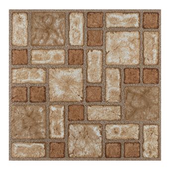 Achim Cobble Mosaic 9 pc Self Adhesive Vinyl Floor Tile Set