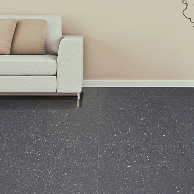 Achim Sterling Black Speckled Granite 20-piece Self Adhesive Vinyl Floor Tile Set