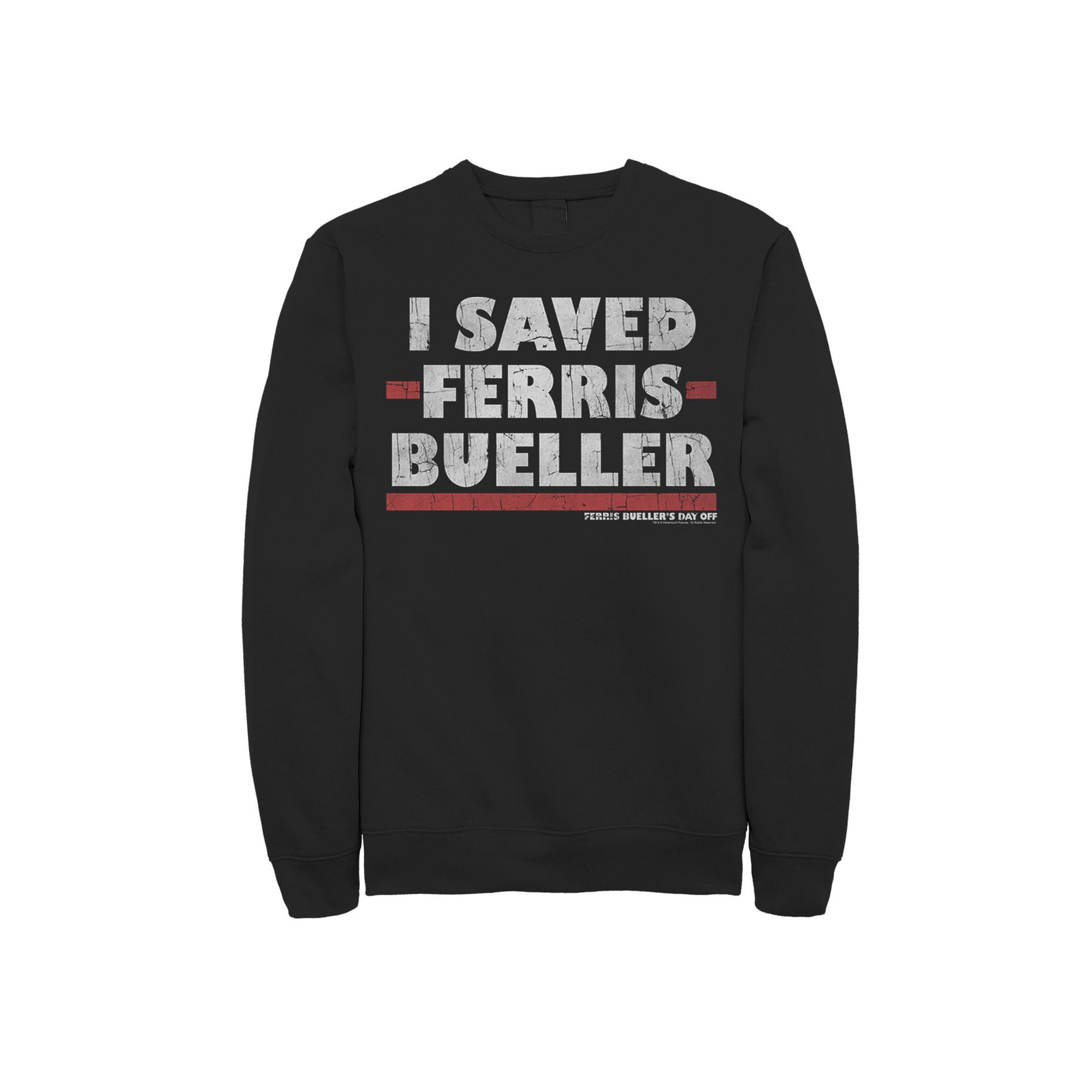 Mens I Saved Ferris Bueller Sweatshirt, Size: Medium, Black
