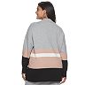 Plus Size Apt. 9 + Cara Santana Mockneck Colorblock Sweater