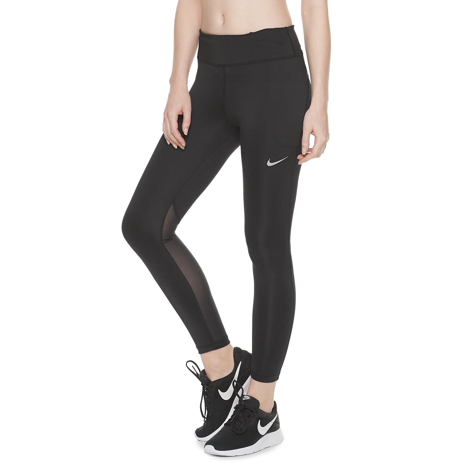 nike essential mid rise running tights