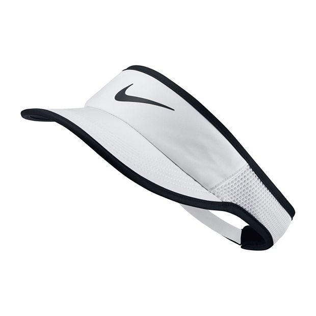 Nike White / Black Aerobill Featherlight Tennis Cap Hat - One Size 