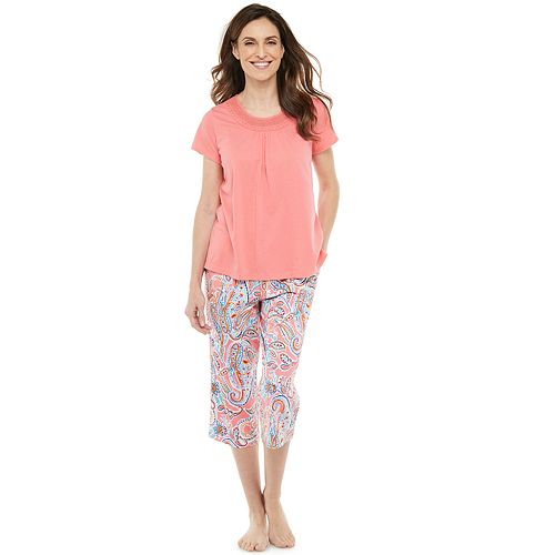 Women's Croft & Barrow® Pajama Tee & Pajama Capri Set