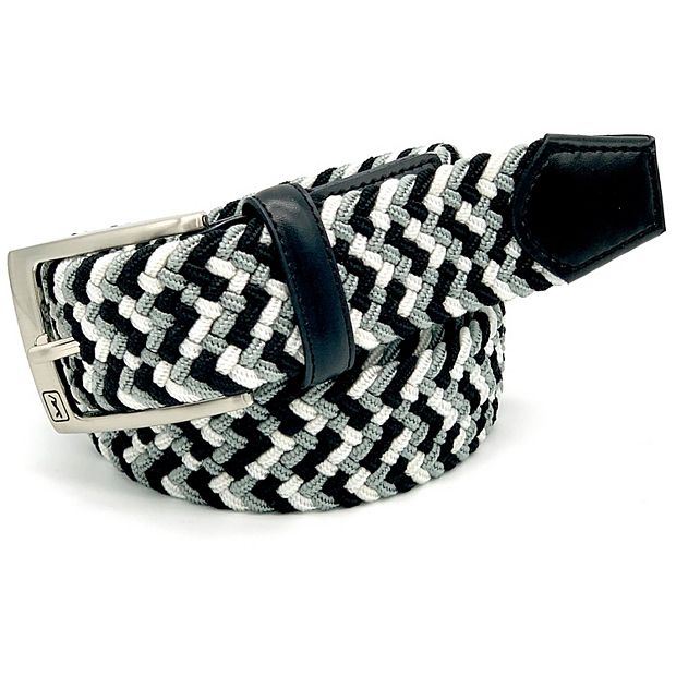 Men s PGA Tour Mixed Color Fabric Stretch Golf Belt