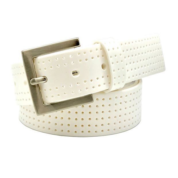 White leather hotsell golf belt