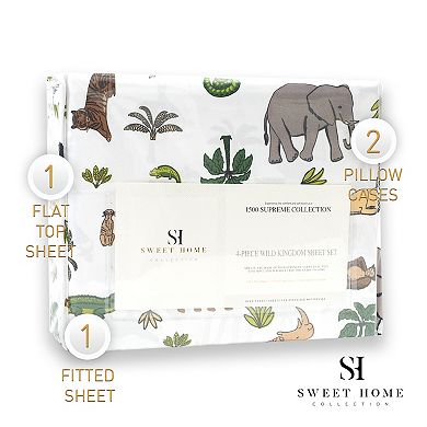 1500 Supreme Kids Wild Kingdom Sheet Set