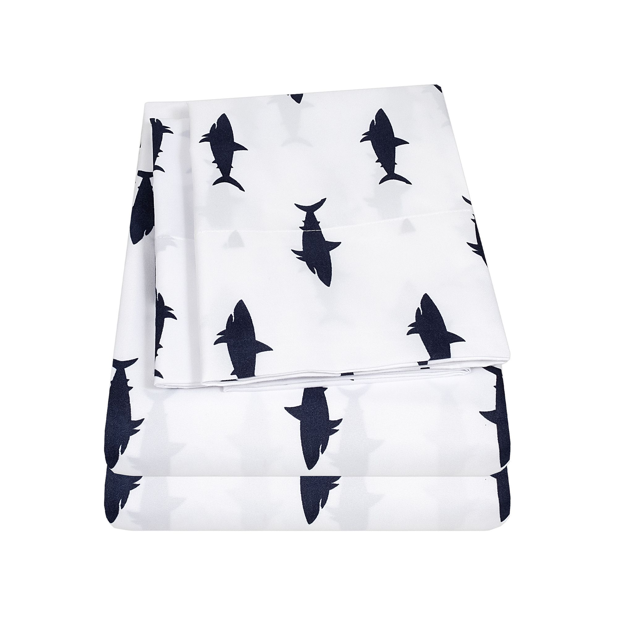 Kids Microfiber Sheet Set, Sharks Print