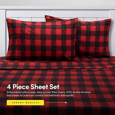 1500 Buffalo Plaid Sheet Set