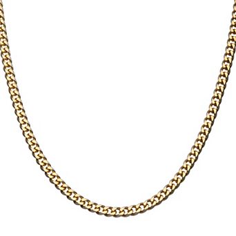 DANTE Women's Gold Plated 8mm Curb Chain Necklace