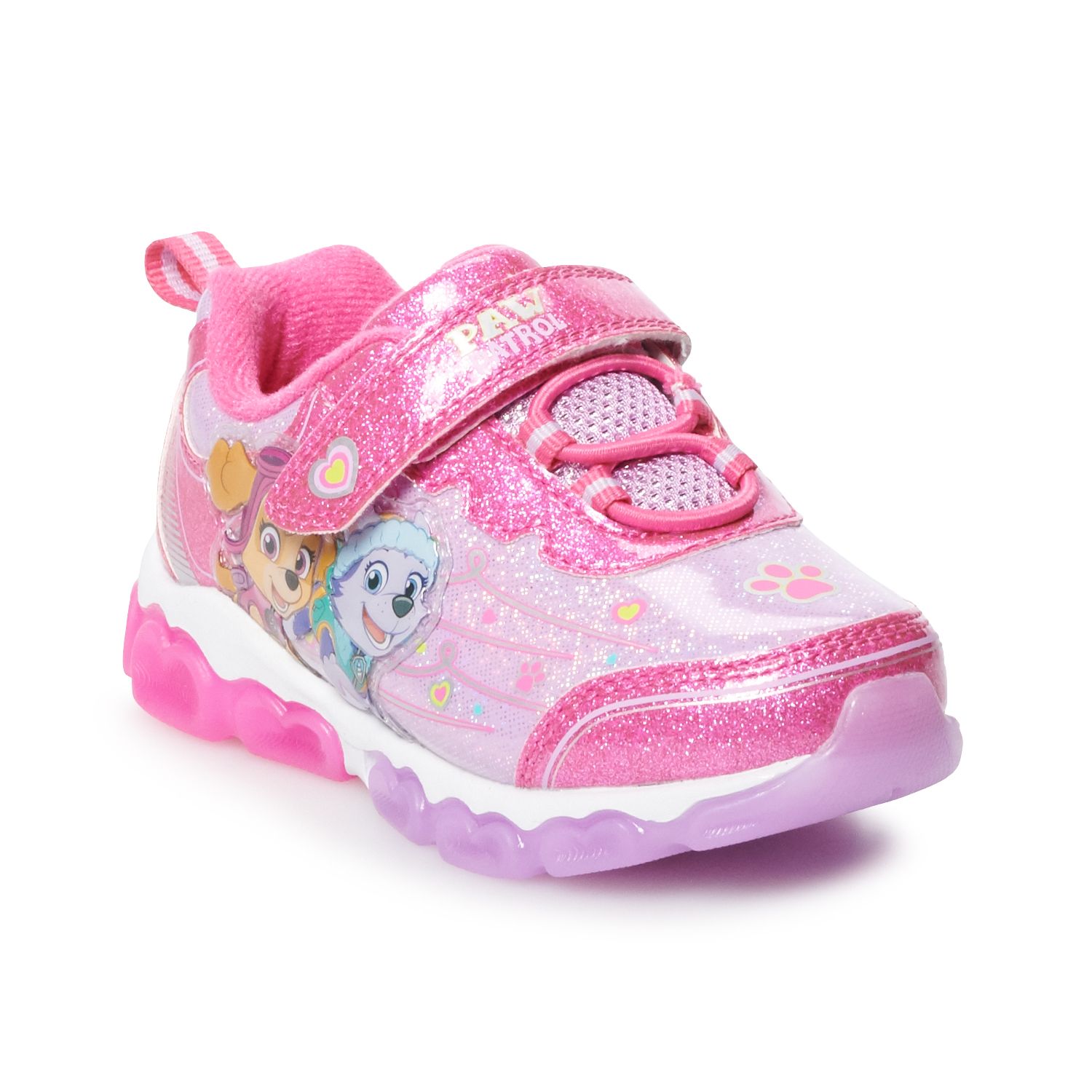 paw patrol light up pink shoes