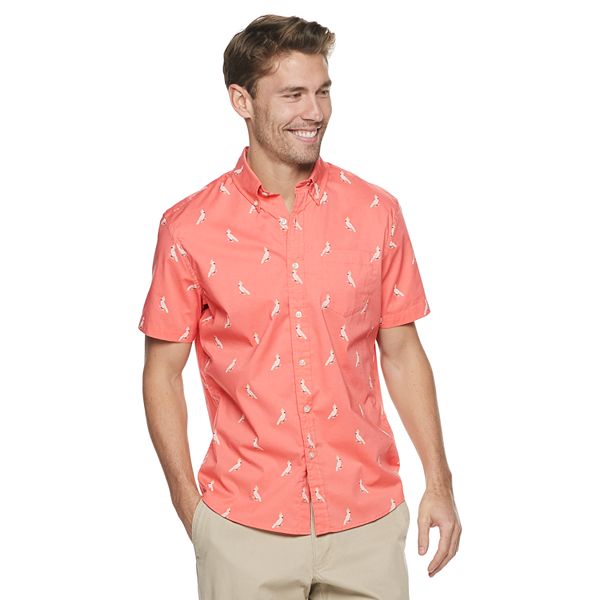 Men's Sonoma Goods For Life® Printed Poplin Button-Down Shirt