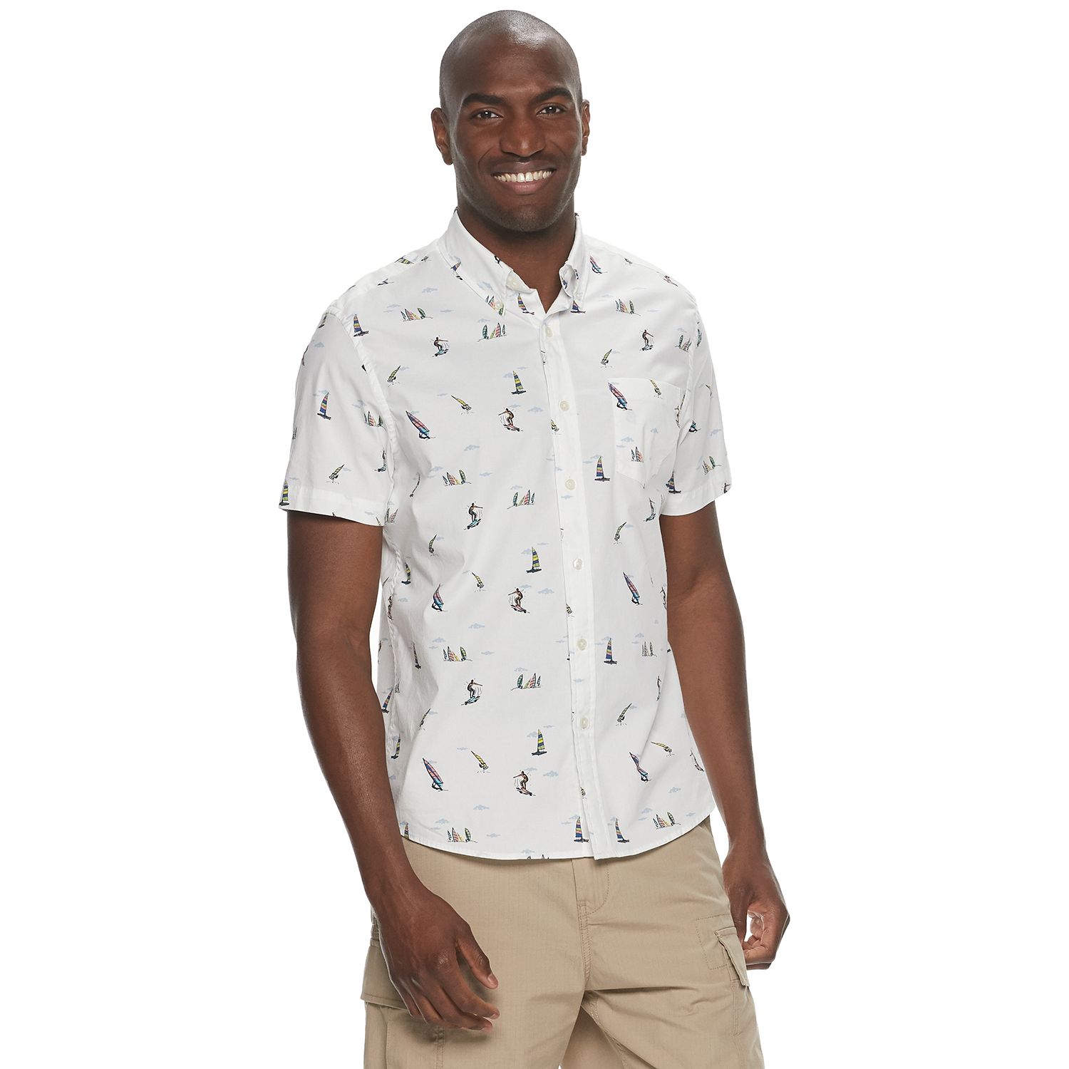 kohls men's short sleeve dress shirts