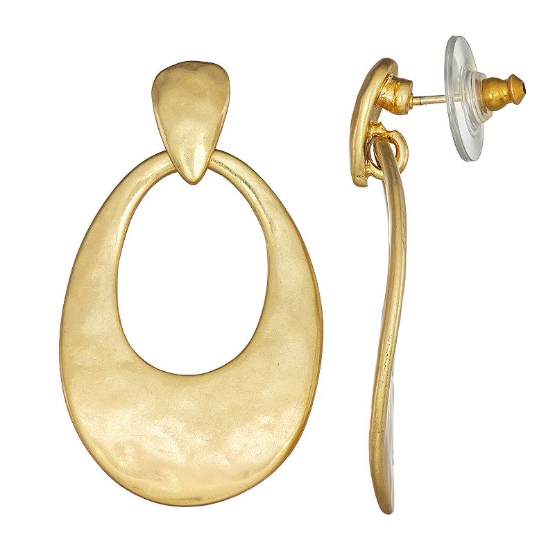 48794957 Womens Bella Uno Worn Gold Teardrop Earrings sku 48794957