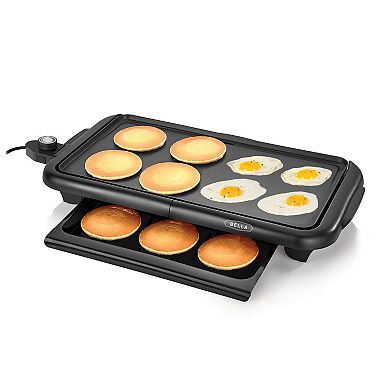 Bella 10.5" x 18.5" Electric Griddle with Warming Tray