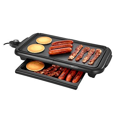 Bella 10.5" x 18.5" Electric Griddle with Warming Tray