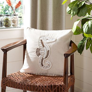 Safavieh Sanden Seahorse Throw Pillow