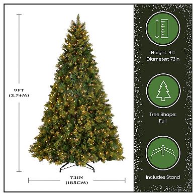National Tree Company 9 ft. Carolina Pine Tree with Clear Lights