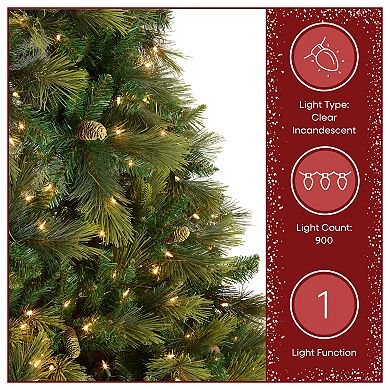 National Tree Company 9 ft. Carolina Pine Tree with Clear Lights
