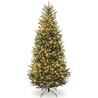 National Tree Company 9 ft. Natural Fraser Slim Fir Tree with Clear Lights