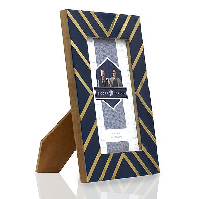 Scott Living Luxe Navy Metallic Frame