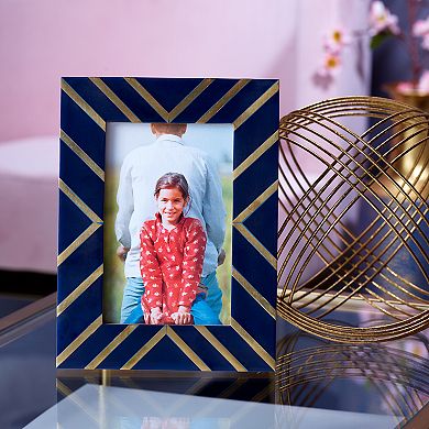 Scott Living Luxe Navy Metallic Frame