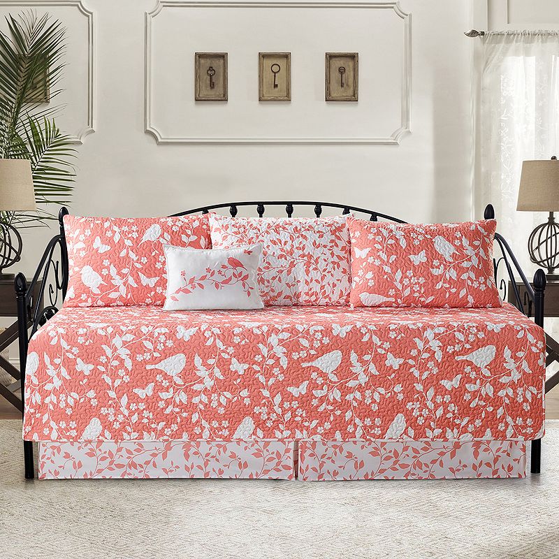 Serenta Birdsong 6-Piece Quilted Daybed Set, Pink, DAYBED REG