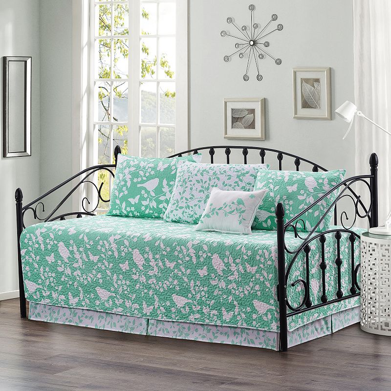 Serenta Birdsong 6-Piece Quilted Daybed Set, Blue