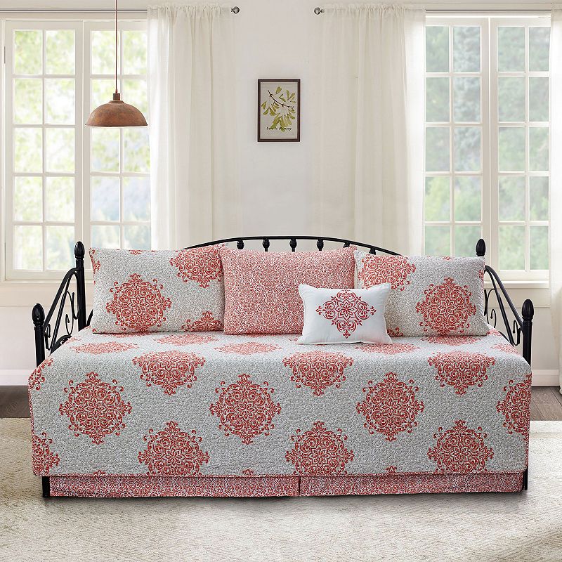 Serenta Chelsea 6-Piece Quilted Daybed Set, Pink, DAYBED REG