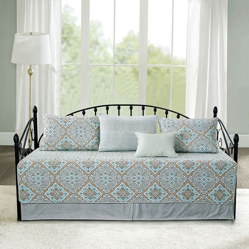 34166802 Serenta Diego 6-Piece Quilted Daybed, Blue, DAYBED sku 34166802