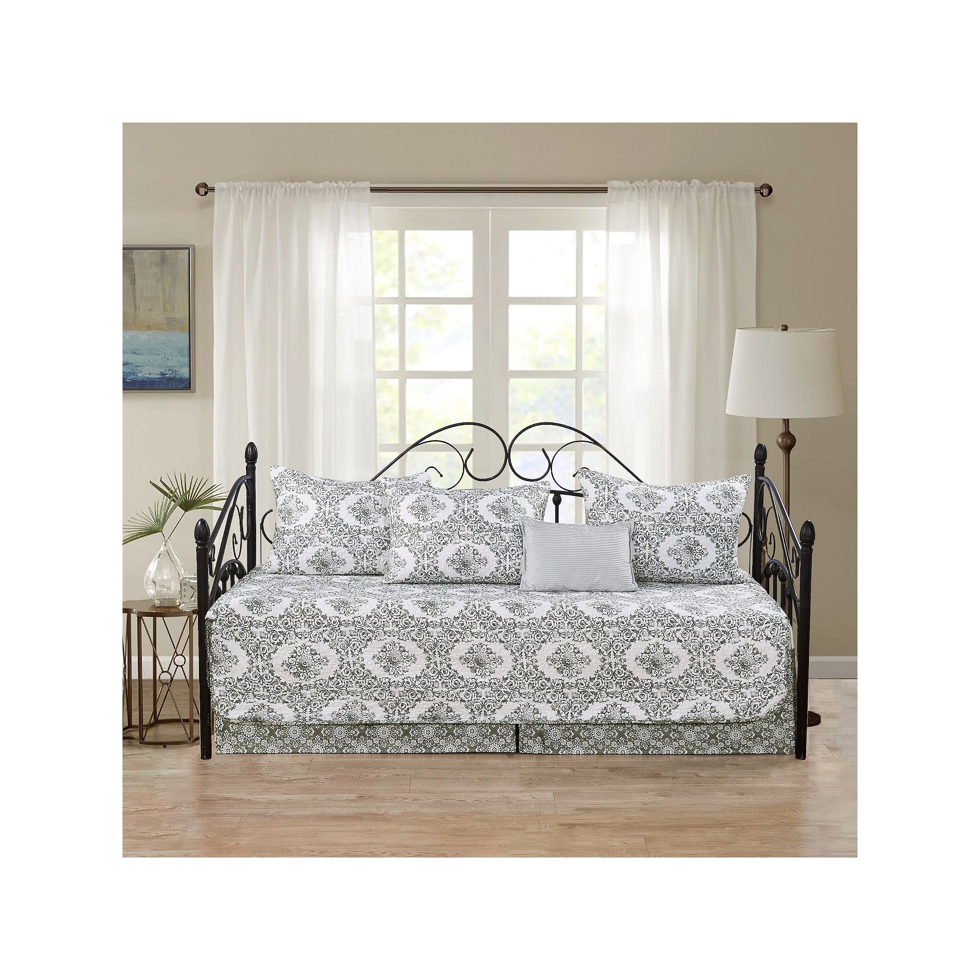 Serenta Legacy 6-Piece Quilted Daybed, Gray