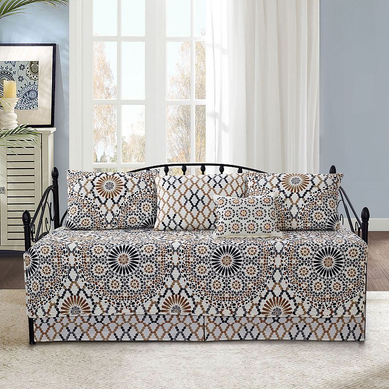 Serenta Tradewinds 6-Piece Quilted Daybed, Grey, DAYBED REG