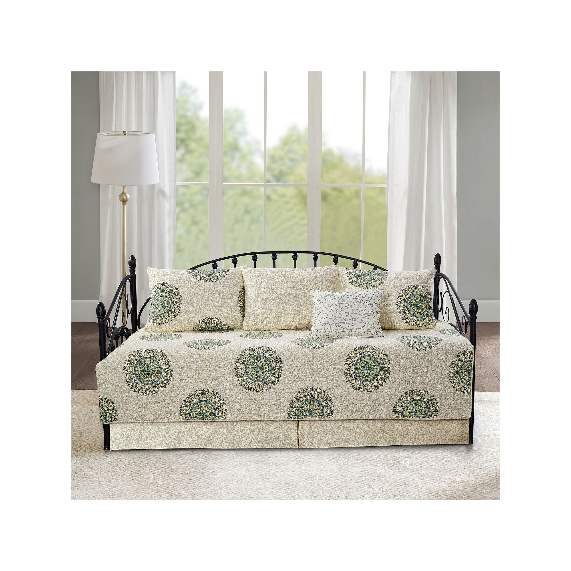 Serenta Encore 6-Piece Quilted Daybed, Green
