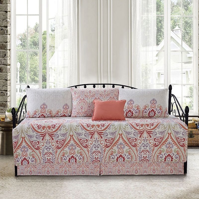 Serenta Visionary Damask 6-Piece Quilted Daybed Set, Multicolor, DAYBED REG