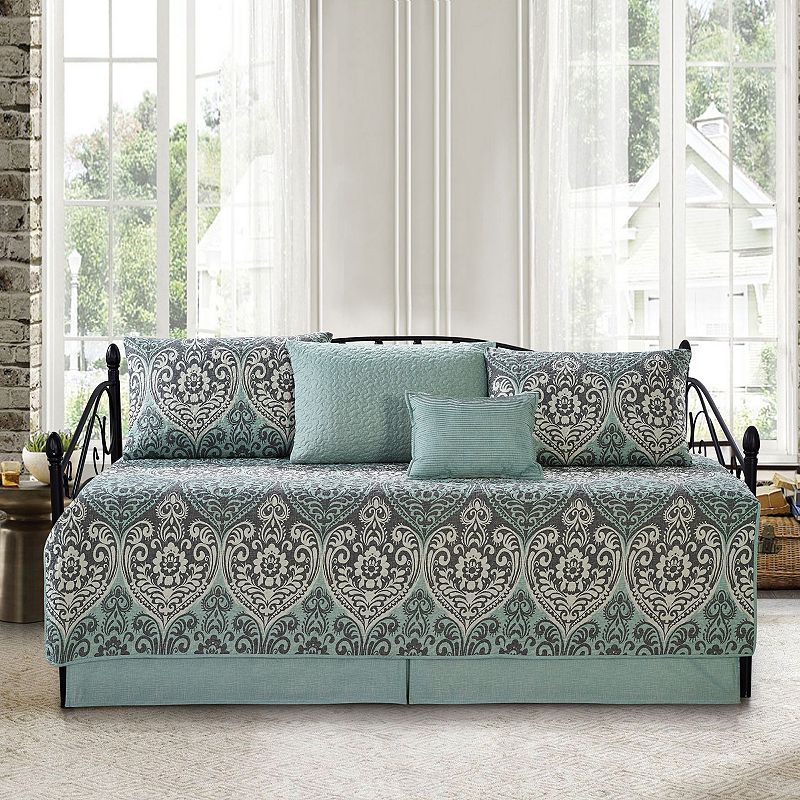 58849656 Kingston Damask 6-Piece Quilted Daybed, Green, DAY sku 58849656