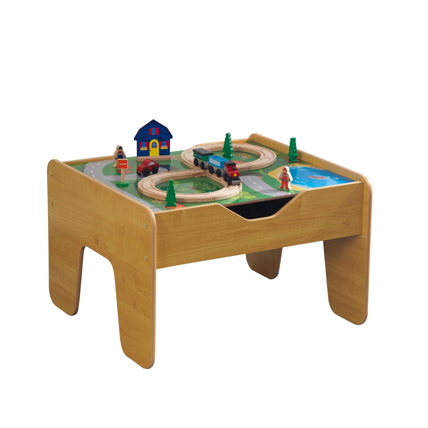 kidkraft ride around town train set & table with 100 accessories included