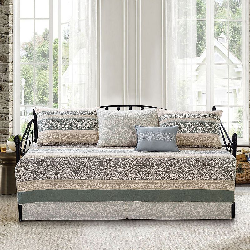 42996512 Marchesa 6-Piece Quilted Daybed, Beig/Green, DAYBE sku 42996512