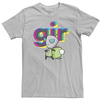 Men's Invader Zim Gir Costume Neon Over Lay Tee