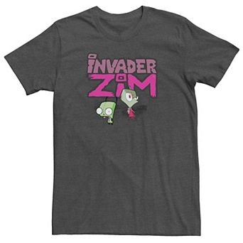 Men's Invader Zim and Gir Painted Logo Tee